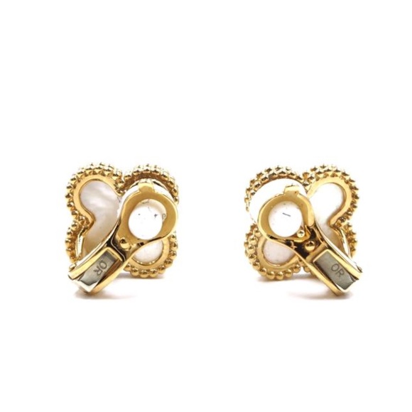 Alhambra 18k Gold Clip On Alpha System Earrings - Picture 7 of 10